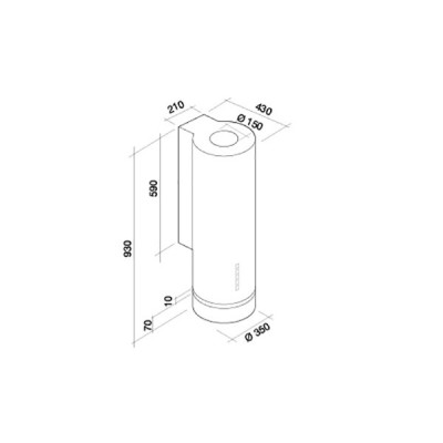 Вытяжка Falmec POLAR RAME 35 Вытяжка Falmec POLAR RAME 35