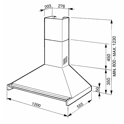 Вытяжка SMEG KD120HXE Вытяжка SMEG KD120HXE