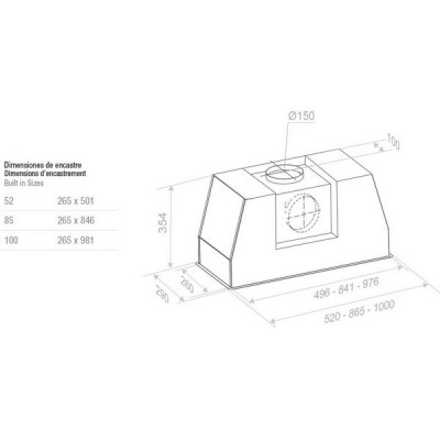 Вытяжка Pando PRO/85 INOX V.1050 SEC PLUS Вытяжка Pando PRO/85 INOX V.1050 SEC PLUS