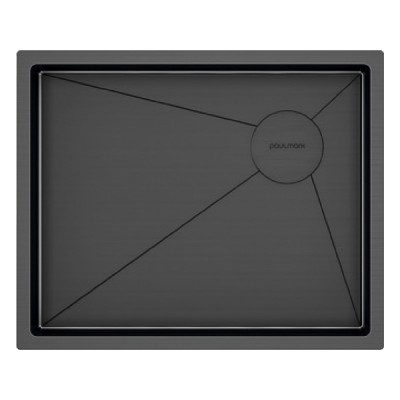 Мойка Paulmark Next-skew 540 PM885444-GM, вороненая сталь Мойка Paulmark Next-skew 540 PM885444-GM, вороненая сталь