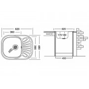 Мойка Ukinox Галант GAP620.480 -GT8K 2L