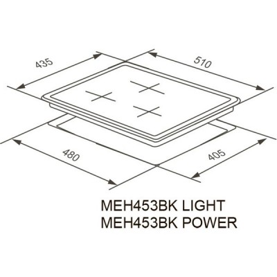 Варочная панель MEFERI MEH453BK POWER электрическая Варочная панель MEFERI MEH453BK POWER электрическая