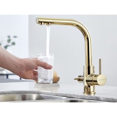 Смеситель Paulmark Essen Es213011-G, золото Смеситель Paulmark Essen Es213011-G, золото