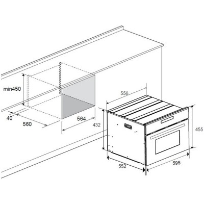Духовой шкаф MEFERI MEO608BK MICROWAVE компактный с СВЧ Духовой шкаф MEFERI MEO608BK MICROWAVE компактный с СВЧ