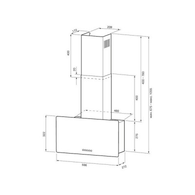 Вытяжка KRONA CLEMENTINA 600 white S Вытяжка KRONA CLEMENTINA 600 white S