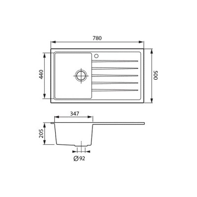 Мойка "Longran" Classic CLS780.500 - 38 Terra Мойка "Longran" Classic CLS780.500 - 38 Terra