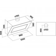 Вытяжка Falmec QUASAR GLASS WHITE 120