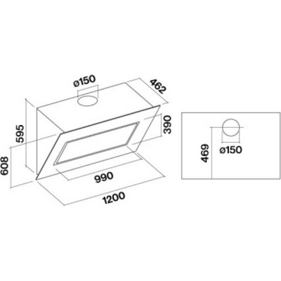 Вытяжка Falmec QUASAR GLASS WHITE 120 Вытяжка Falmec QUASAR GLASS WHITE 120