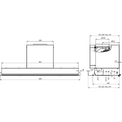 Вытяжка Franke EVO 90 BK (305.0738.601) Вытяжка Franke EVO 90 BK (305.0738.601)