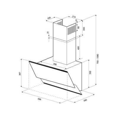Вытяжка KRONA IRMA 600 black sensor Вытяжка KRONA IRMA 600 black sensor