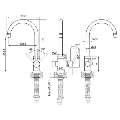 Смеситель Paulmark Essen Es213211-401BR, антрацит-бронза Смеситель Paulmark Essen Es213211-401BR, антрацит-бронза