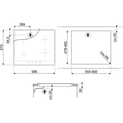 Варочная панель SMEG SI964XM индукционная Варочная панель SMEG SI964XM индукционная
