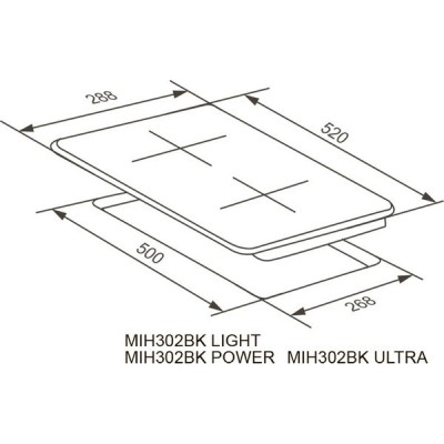 Варочная панель MEFERI MIH302BK LIGHT индукционная Варочная панель MEFERI MIH302BK LIGHT индукционная