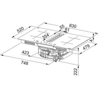 Варочная панель Franke FMA 8372 4RC R HI (340.0731.879) индукционная с вытяжкой Варочная панель Franke FMA 8372 4RC R HI (340.0731.879) индукционная с вытяжкой
