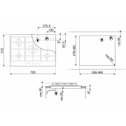Варочная панель SMEG PX175 газовая