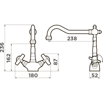 Смеситель Omoikiri Tokigawa-G латунь/золото (4994375) Смеситель Omoikiri Tokigawa-G латунь/золото (4994375)