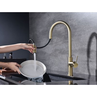 Смеситель Paulmark Galant Ga213077-SBG, светлое брашированное золото Смеситель Paulmark Galant Ga213077-SBG, светлое брашированное золото