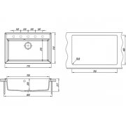 Мойка Florentina Тоскана 770 песочный