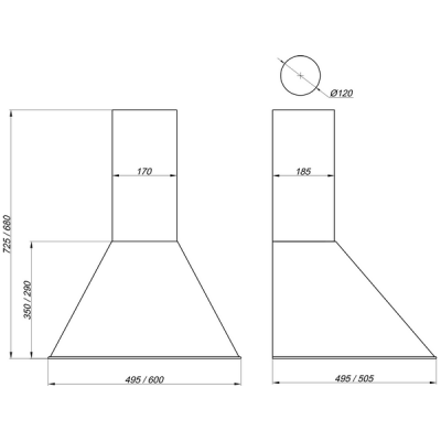 Вытяжка Elikor Эпсилон 50Н-430-П3Л нерж/срб. Вытяжка Elikor Эпсилон 50Н-430-П3Л нерж/срб.
