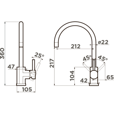 Смеситель Omoikiri Wakayama-C латунь/хром (4994243) Смеситель Omoikiri Wakayama-C латунь/хром (4994243)