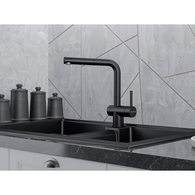 Смеситель Paulmark Dosse Do214418-418, черный металлик Смеситель Paulmark Dosse Do214418-418, черный металлик