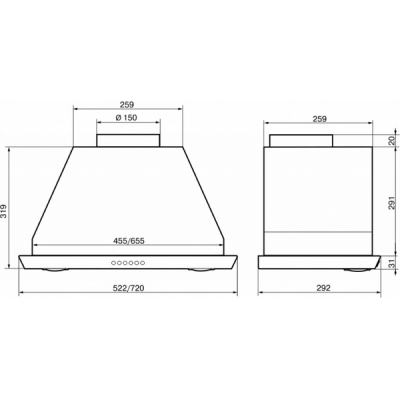 Вытяжка Elikor Врезной блок 52Н-1000-Э4Д нерж Вытяжка Elikor Врезной блок 52Н-1000-Э4Д нерж