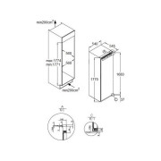 Холодильная камера MAUNFELD MBL177SWGR Inverter встраиваемая
