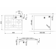 Варочная панель SMEG PX364L газовая