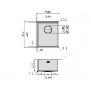 Мойка Falmec Como 34 (подстольный монтаж)
