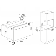 Духовой шкаф Franke FMA 45 MW XS (131.0606.104) компактный с СВЧ