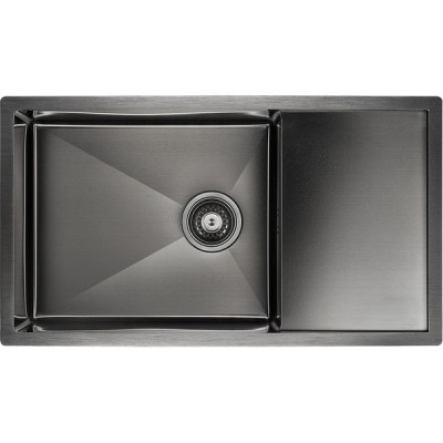 Мойка Paulmark Wing PM217844-GM, вороненая сталь Мойка Paulmark Wing PM217844-GM, вороненая сталь