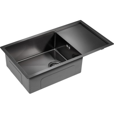 Мойка Paulmark Wing PM217844-GM, вороненая сталь Мойка Paulmark Wing PM217844-GM, вороненая сталь