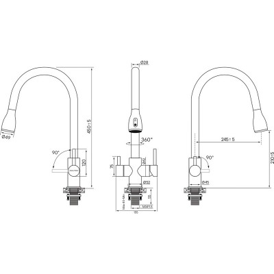 Смеситель Paulmark Lange La214212-431, белый матовый Смеситель Paulmark Lange La214212-431, белый матовый
