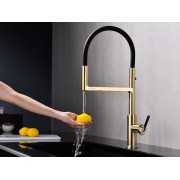 Смеситель Paulmark Tornado To213402-SBG, светлое брашированное золото