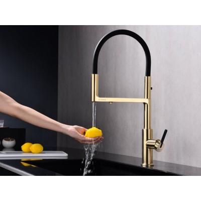 Смеситель Paulmark Tornado To213402-SBG, светлое брашированное золото Смеситель Paulmark Tornado To213402-SBG, светлое брашированное золото