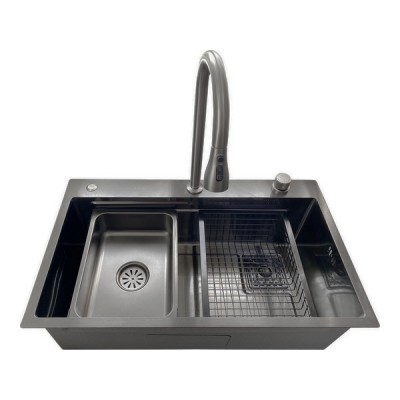 Мойка SMARTECH-75x45 темная нерж. сталь, со смесителем Мойка SMARTECH-75x45 темная нерж. сталь, со смесителем