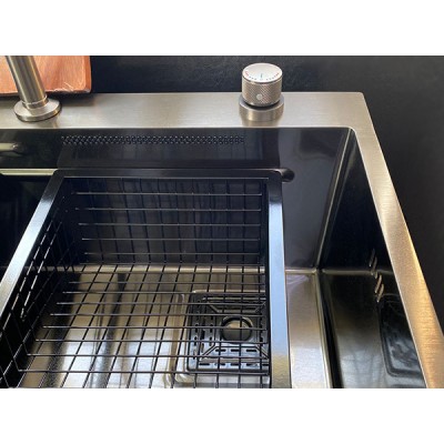 Мойка SMARTECH-75x45 темная нерж. сталь, со смесителем Мойка SMARTECH-75x45 темная нерж. сталь, со смесителем