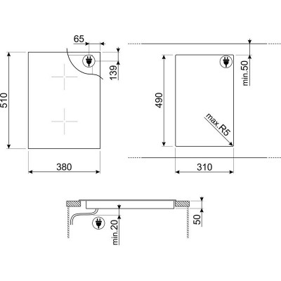 Варочная панель SMEG SIM3323D индукционная Варочная панель SMEG SIM3323D индукционная