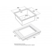 Мойка Paulmark Weser PM804844-BG, брашированное золото