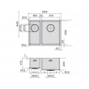 Мойка Falmec Como 18+31