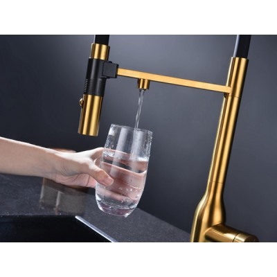 Смеситель Paulmark Magneto One Ma213188-BG, брашированное золото Смеситель Paulmark Magneto One Ma213188-BG, брашированное золото