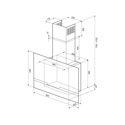 Вытяжка KRONA DOMENIKA 600 black/inox S Вытяжка KRONA DOMENIKA 600 black/inox S