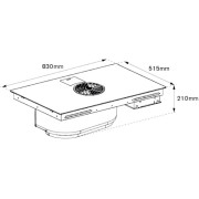 Варочная панель Bertazzoni P804ICH2M37NT индукционная с вытяжкой