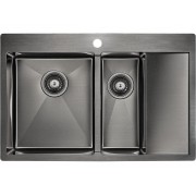 Мойка Paulmark Liga PM227851-GML, вороненая сталь