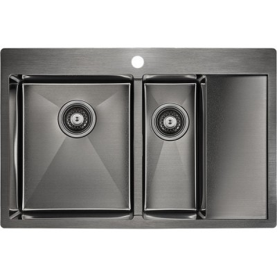 Мойка Paulmark Liga PM227851-GML, вороненая сталь Мойка Paulmark Liga PM227851-GML, вороненая сталь