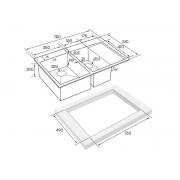 Мойка Paulmark Liga PM227851-GML, вороненая сталь