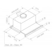 Вытяжка Pando IES/60 IX-NE TOUCH V.830 SEC