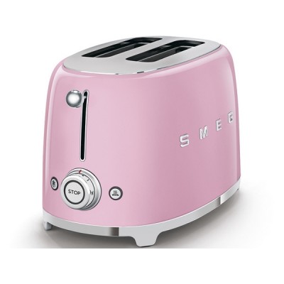 Тостер на 2 ломтика SMEG TSF01PKEU розовый Тостер на 2 ломтика SMEG TSF01PKEU розовый