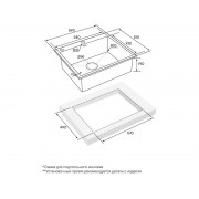 Мойка Paulmark Brim-edge PM775951-BS, брашированная нерж. сталь