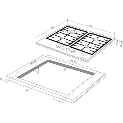 Варочная панель Kuppersberg FG 68 B газовая Варочная панель Kuppersberg FG 68 B газовая